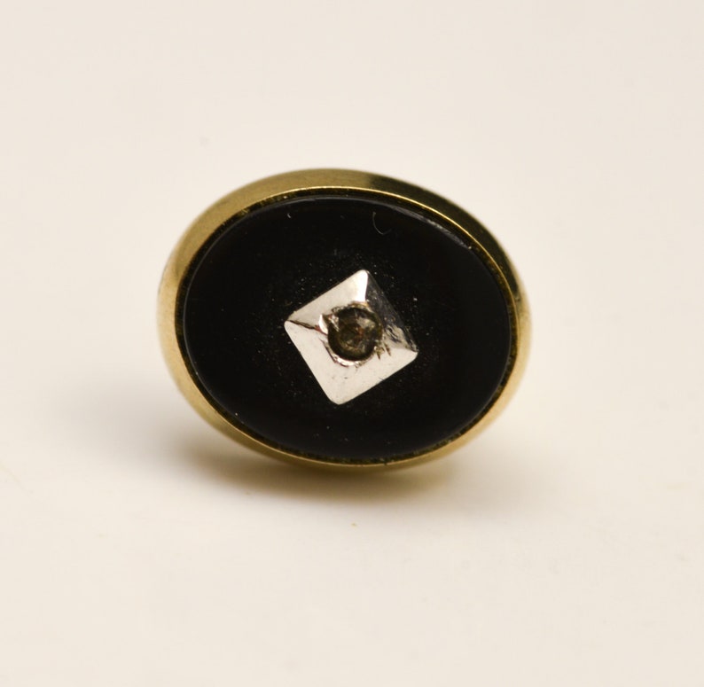Wedding Tie Tack Tie Tack with Chain Black and Gold Tie Tack with Rhinestone Formal Tie Tack