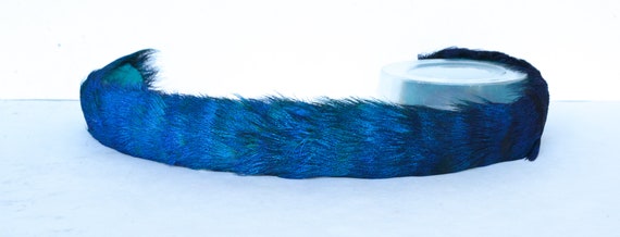 Peacock Feather Belt, Vintage, Genuine Feather Bel