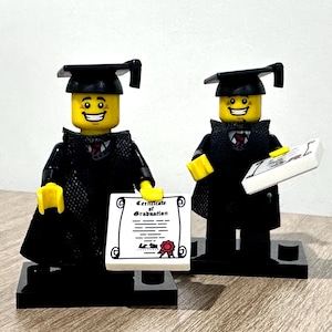 Custom Graduate Minifigure 2025, Brick Figures, Graduation Brick Gifts, College High School Graduation Gift, Custom Graduation Gifts