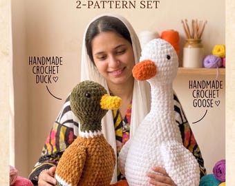 No-Sew Goose & Mallard Duck Crochet Pattern Bundle | Beginner Amigurumi PDF (Digital Download)