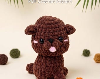 No-Sew Poodle Amigurumi Crochet Pattern: Beginner Friendly Puppy Plush Toy (Digital Download)