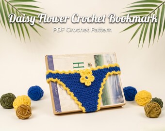 Crochet Daisy Bookmark Pattern PDF Book Thong Easy