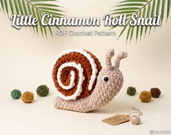 Cinnamon Roll Snail Crochet Pattern PDF Download Beginner Friendly Amigurumi
