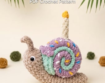 Cupcake Snail Crochet Pattern PDF Download – Beginner Friendly Amigurumi