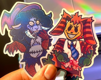 Pumpkin Rabbit and Witch Sheep Sticker Set | Walten Files Stickers