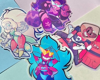 Crystal Gem Fusions Steven Universe Stickers | Sugilite, Opal, Sardonyx, Alexandrite Stickers