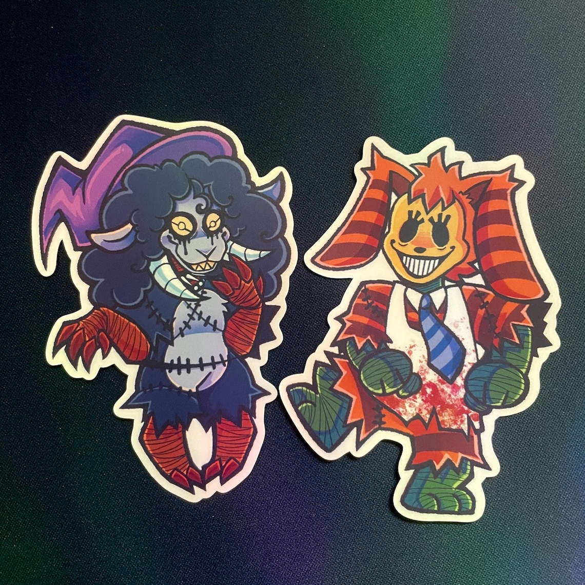 Pumpkin Rabbit and Witch Sheep Sticker Set | Walten Files Stickers - Etsy