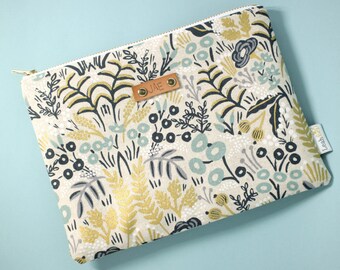 Floral Clutch Personalized Gift for Her Small Travel Organizer Monogrammed Zipper Pouch Rifle Paper Co Clutch Mothers Day Gift Under 30