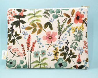 Botanical Pouch, Floral Clutch, Rifle Paper Co Zipper Pouch, Personalized Floral Bag, Monogram Pouch, Floral Pouch, Small Clutch Mothers Day