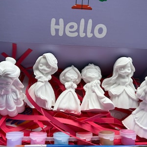 Kit de pintura para figuras de arcilla de princesas
