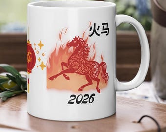 Chinese New Year 2026 Fire Horse Mug Chinese New Year 2026 under the sign of the Fire Horse