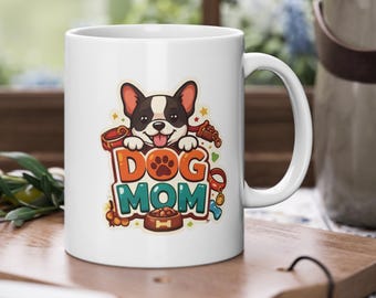 Dog Mom Cute French Bulldog Mug | Pet Lover Coffee Cup