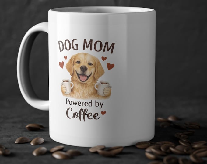 Weiße Kaffeetasse mit Hundemotiv -Geschenkidee für Hundemamas