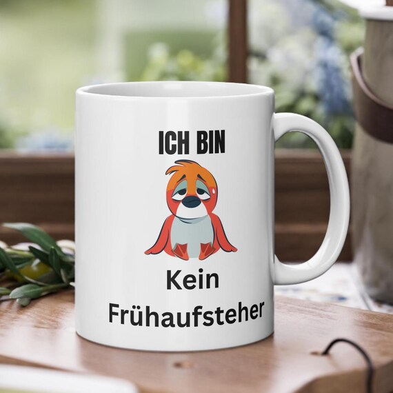 Funny coffee mug with animal motif Funny