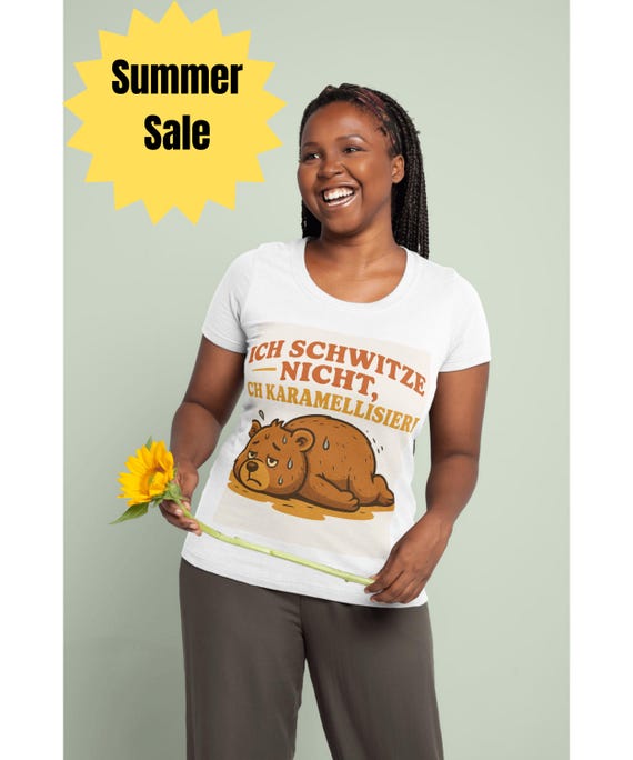 T-Shirt Funny Saying Summer, Women's T-shirt, Funny Motif Bear, Gift Idea, Shipping from Germany