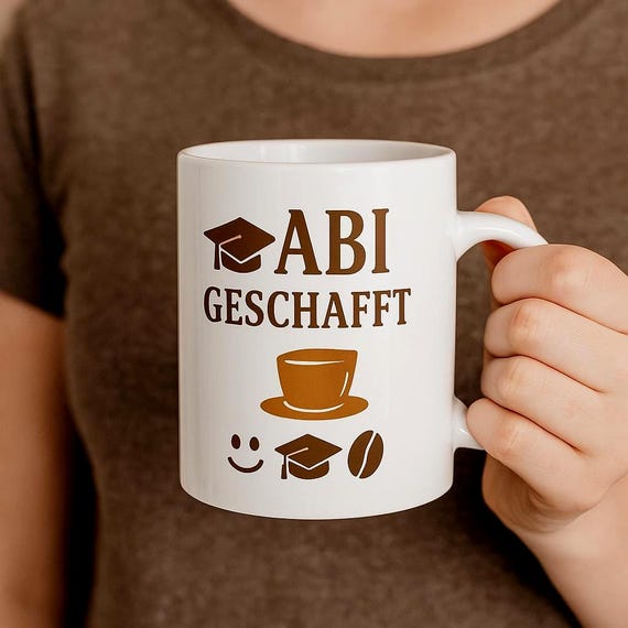 Mug Abitur 2025 Gift, saying mug, university graduation, gift for Abitur 2025, shipping from Germany