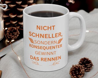 Ceramic mug motivation for athletes and mothers | Gift for fitness, weight loss, office, women over 30 | Positive message, robust