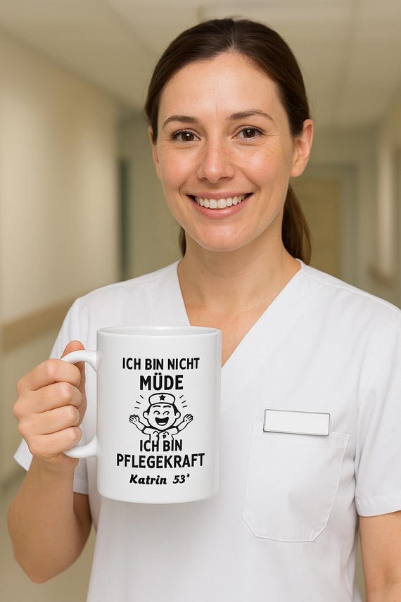 Personalized coffee mug, gift for caregivers, individual coffee cup for nurse, nursing home