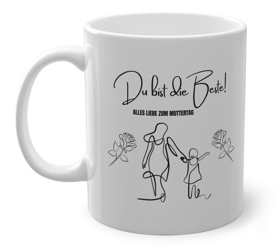 Mug to appreciate your mother, unique Mother's Day gift, sweet rose design, perfect for tea and coffee lovers, gift idea