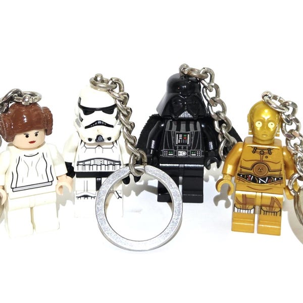 Lego Star Wars minifiguur sleutelhangercollectie 4 Galactische figuren Leia Vader C3PO