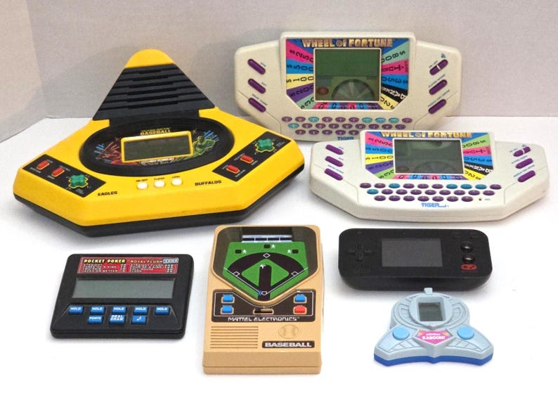 Handheld Game Console Lot Tested Working Retro Electronic Games Bundle Kaboom Wheel of Fortune Baseball Pocket Poker image 1