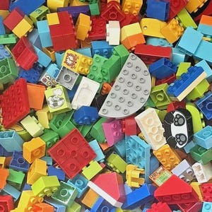LEGO Duplo Bulk Lot 100 Random Bricks Parts & Special Pieces Mix Kids Baby Toddler Big Blocks Build Summer Fun Imagination Play Creative