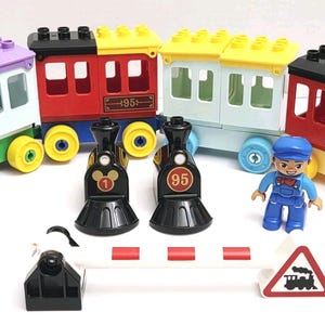 Lego DUPLO Train Lot - 25 Pcs Bases Cabs Locomotive Chimney Stacks Cabins Parts