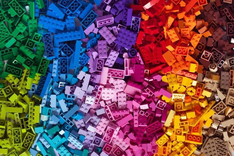 GENUINE Lego Color Sorted Bricks & Pieces - 8 Oz - Etsy