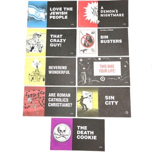 Vintage Jack Chick Tracts Lot 9 Gospel Comics Religious Booklets Sin Busters Death Cookie