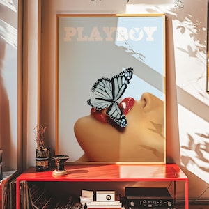 Playboy wall art, playboy print, iconic prints, bedroom print