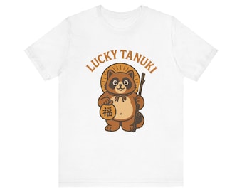 Unisex JAPANESE ANIMAL TANUKI Sleeve Tee
