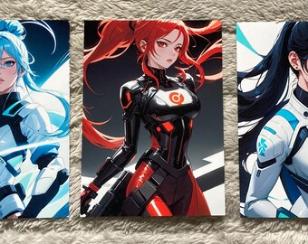 P38XXシリーズ　アニメ版デジタルアート3枚