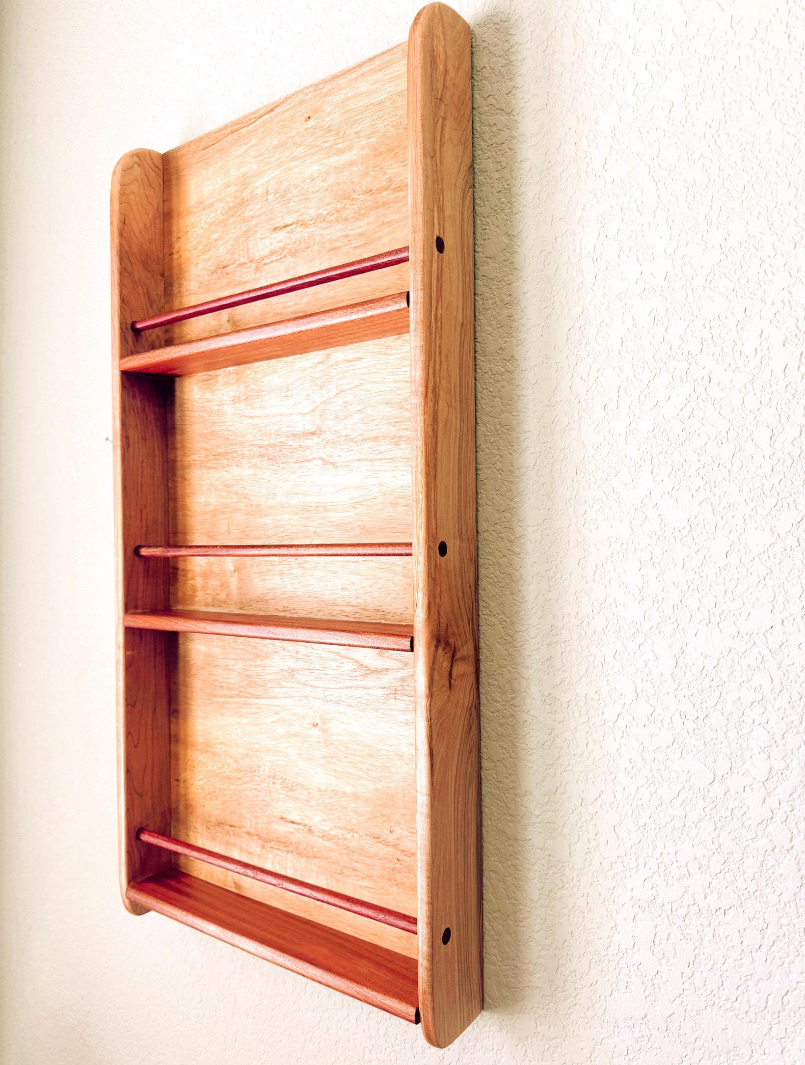Handmade Storage Device Handmade Wood Wall Charging Station, Device Organizer Shelf, Modern ...