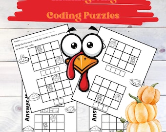 Thanksgiving Coding Puzzles Worksheet