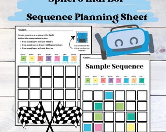 Sphero Indi Bot Sequence Challenge Planning Sheet