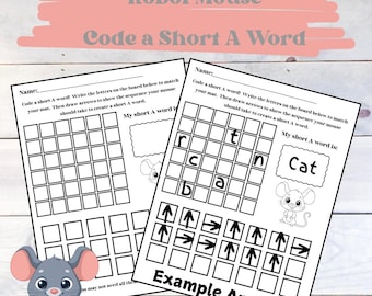 Learning Resources Robot Mouse Code a Short A Word Planning Sheet