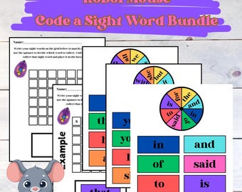 Learning Resources Robot Mouse Code a Sight Word Planning Sheet Bundle