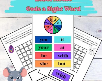 Learning Resources Robot Mouse Code a Sight Word Planning Sheet