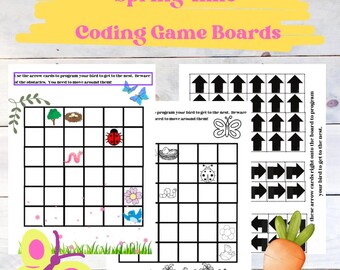 Printable Unplugged Coding Game Boards