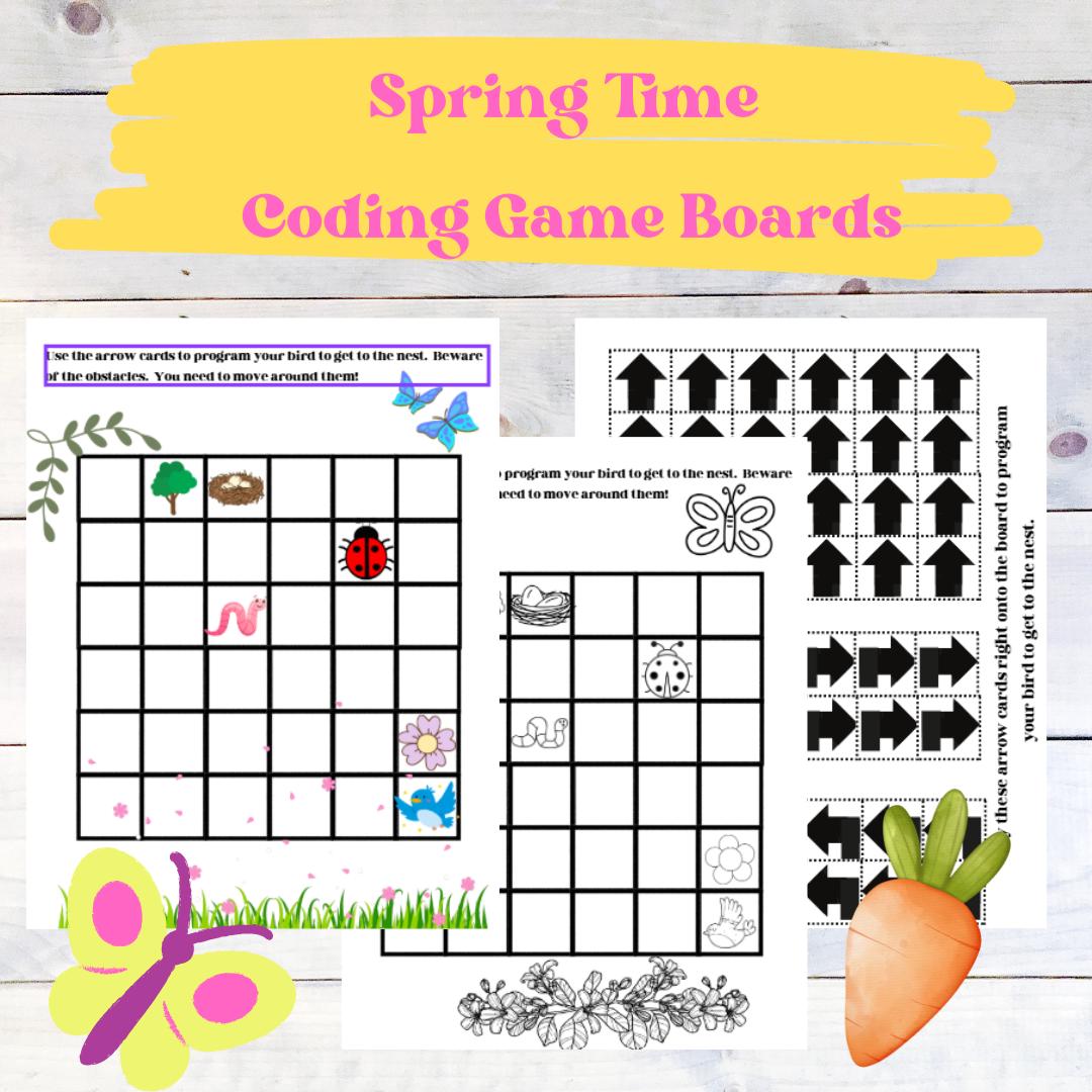 Coad Board Printable Unplugged Coding Game Boards - Etsy
