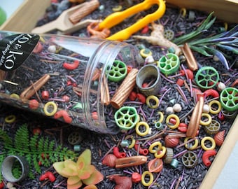Zoo Animals Sensory Bin Kit, Toddler STEM Play