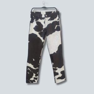 Custom Cowhide Leather Pants: Handmade Western Hair-On-Hide Trousers
