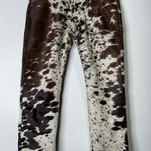 Handmade Cowhide Hair-On Leather Pants: Western Cowboy Style