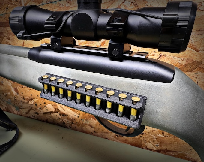 22LR Rimfire 10 Round Shell Caddy Ammo Holder - Black PETG-CF With Hook ...