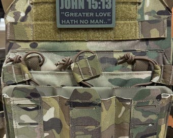John 15:13 Tactical Morale Patch - Bible Verse, Hook and Loop