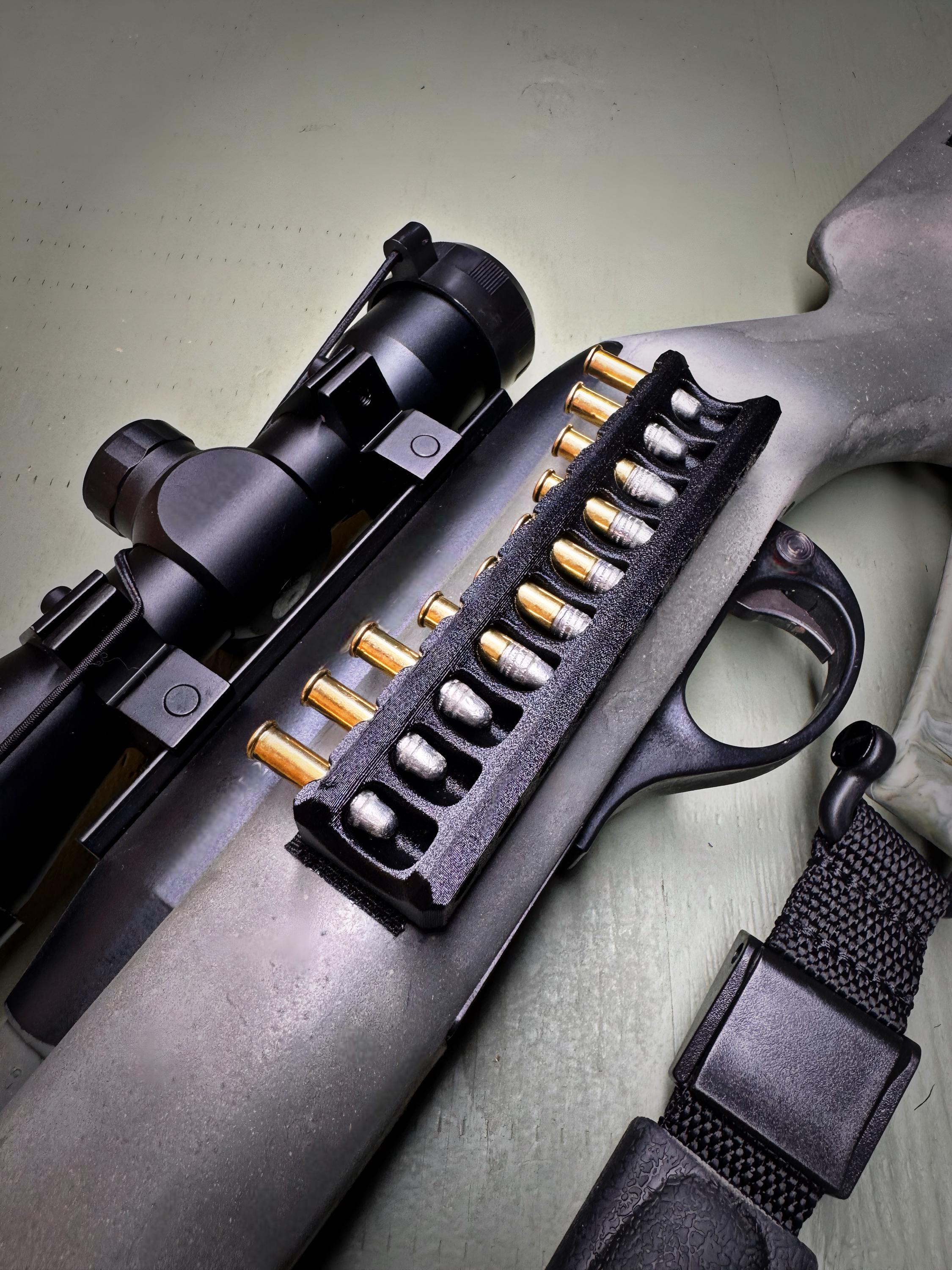 22LR Rimfire 10 Round Shell Caddy Ammo Holder - Black PETG-CF With Hook ...
