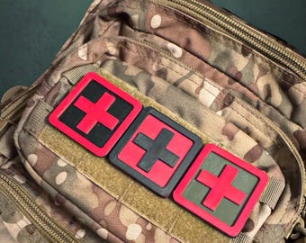 IFAK First Aid Tactical Medic Patch – Hook & Loop, High-Strength Polymer, Multi-Color Options