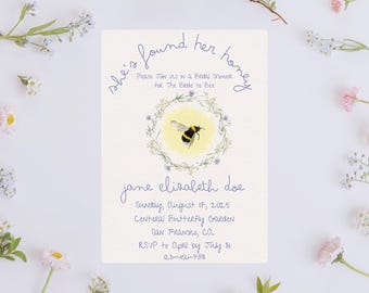 She Found Her Honey Bridal Shower Invitation Template