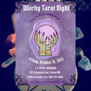 Invitación a fiesta de brujas