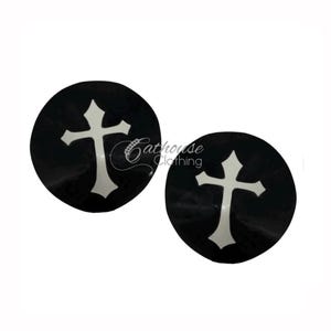Cubrepezones de monja de látex WRUB1017 disfraz sexy de Halloween